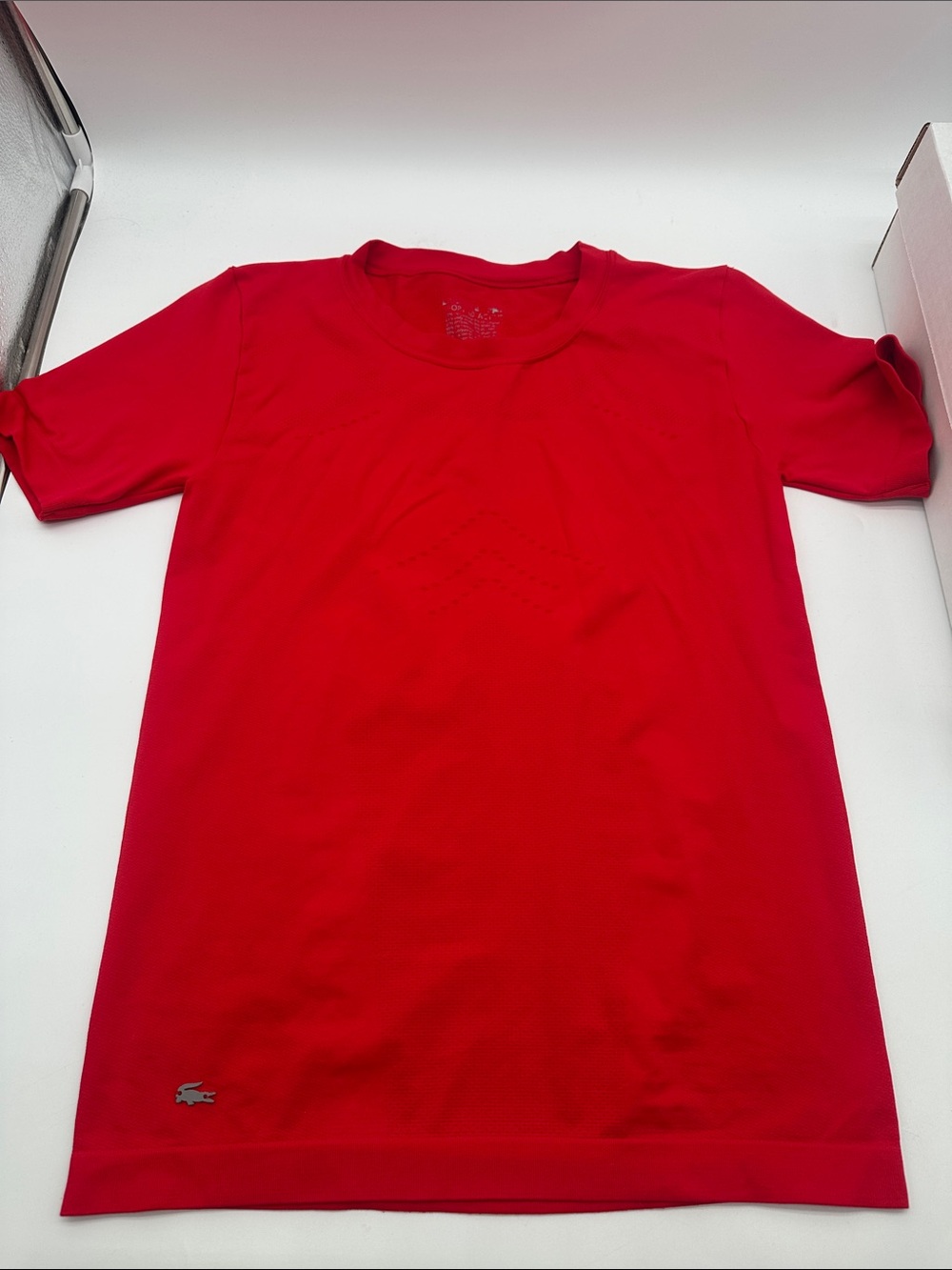 Lacoste Bright Red Short Sleeve Crew Tee